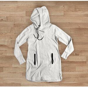 Athleta Cozy Karma Hoodie Sweatshirt Mini Dress Gray M